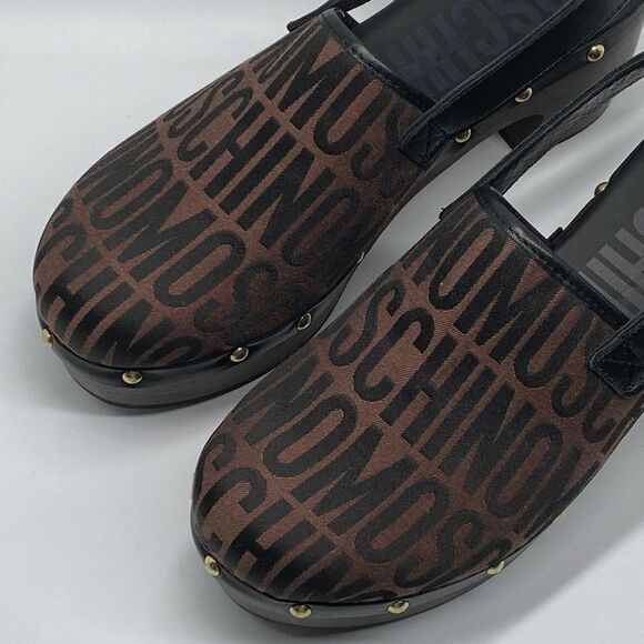 Moschino Brown and Black Clogs - Picture 4 of 14